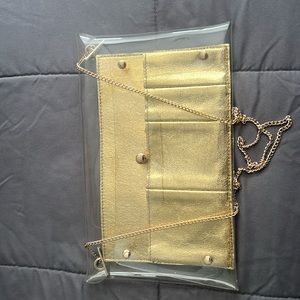 Clear bag with Gold insert